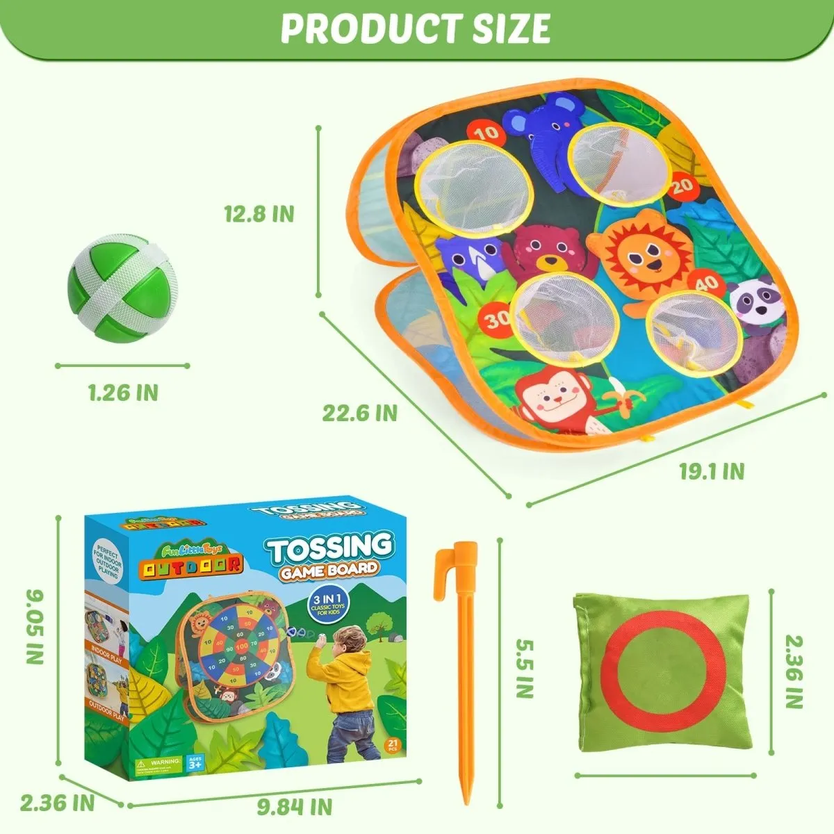 3-IN-1 Tossing Toy Set For Toddlers