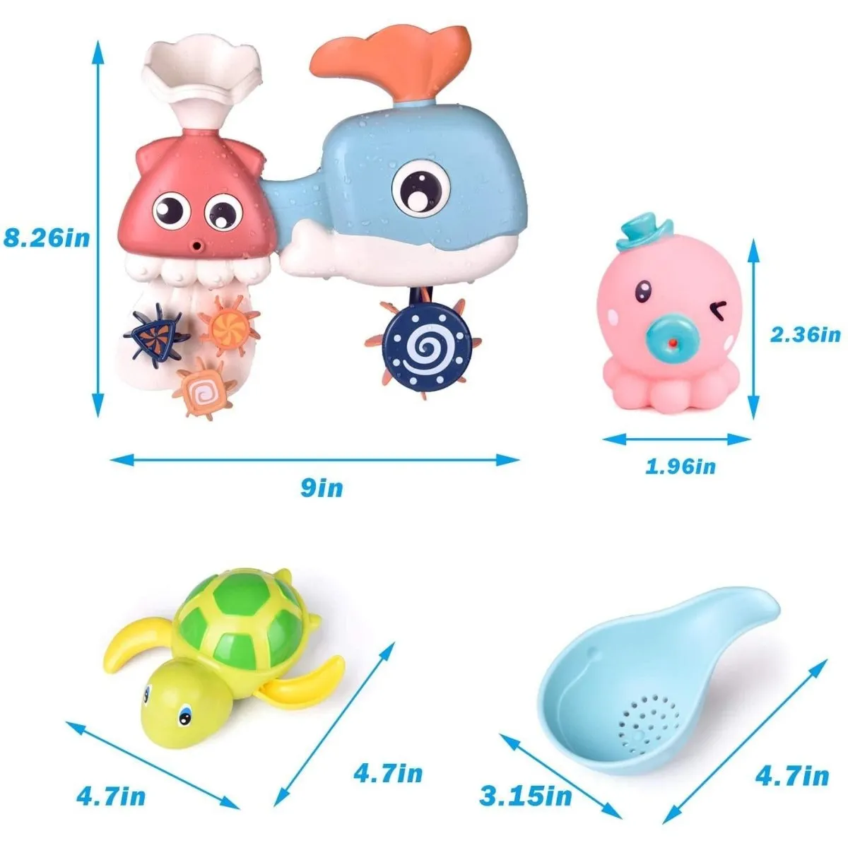 8 PCs Bath Squirter for Toddler