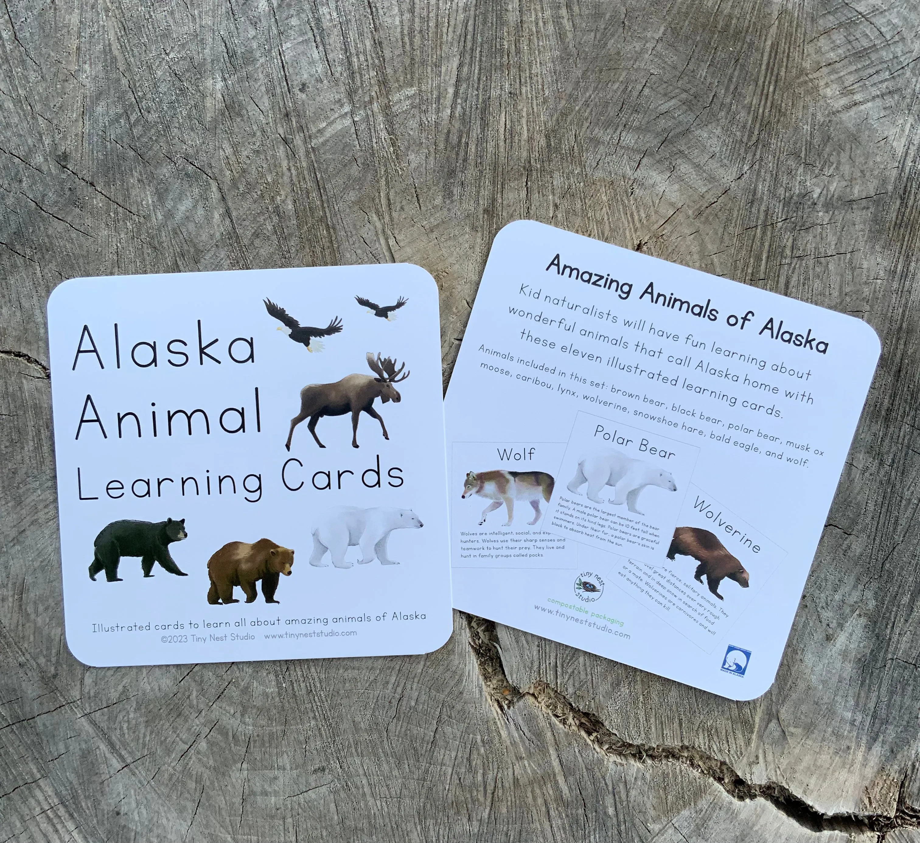 Alaska Animal Learning Cards