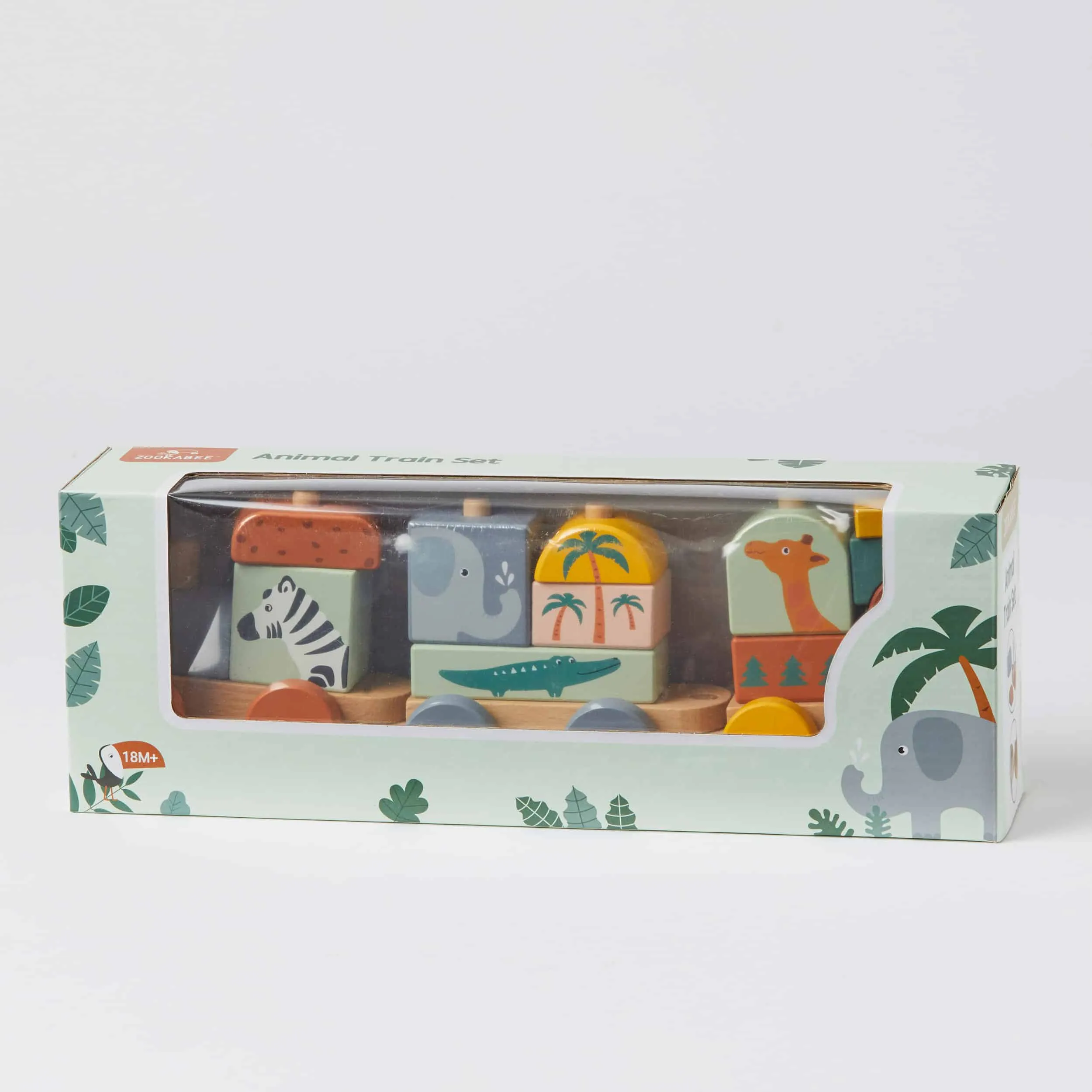 Animal Wooden Train Set