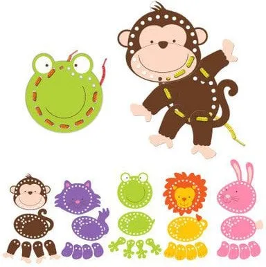 Animals Threading Toys