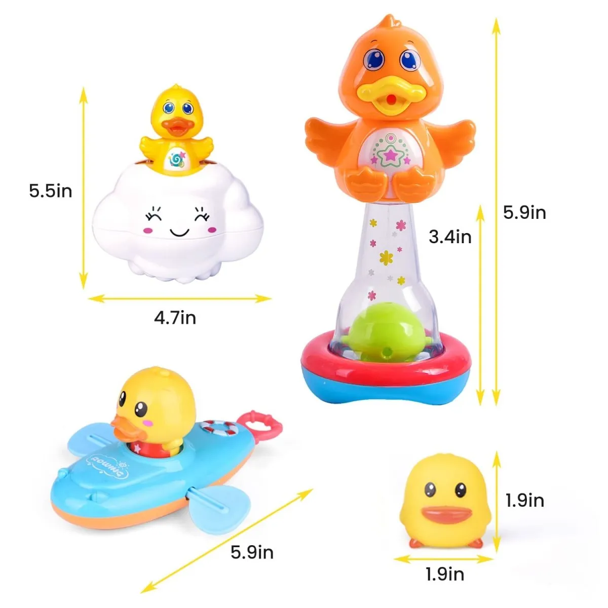 Baby Duck Bath Toys 8pcs