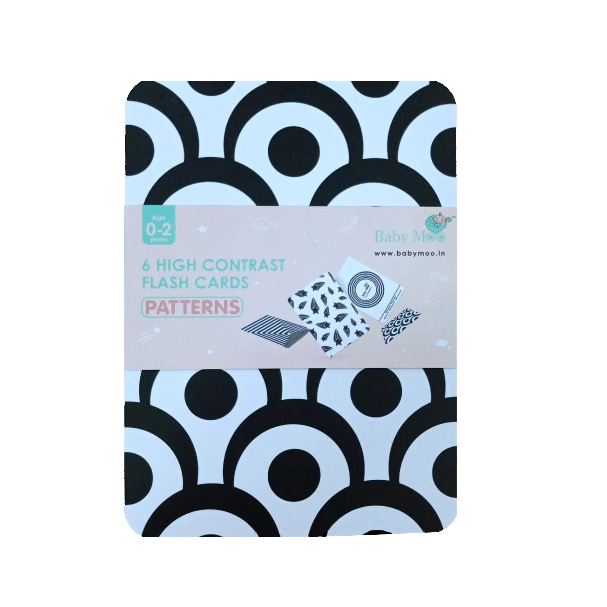 Baby Moo High Contrast Flash Cards Pack of 6 - Patterns