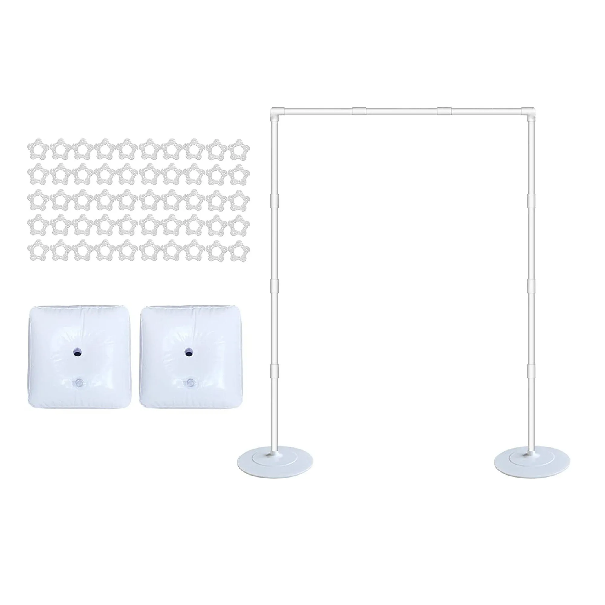 Balloon Column Floor Stand Kit | Set Of 2 5 Foot Tall Balloon Columns | Balloon Arch Kit With Base And Pole