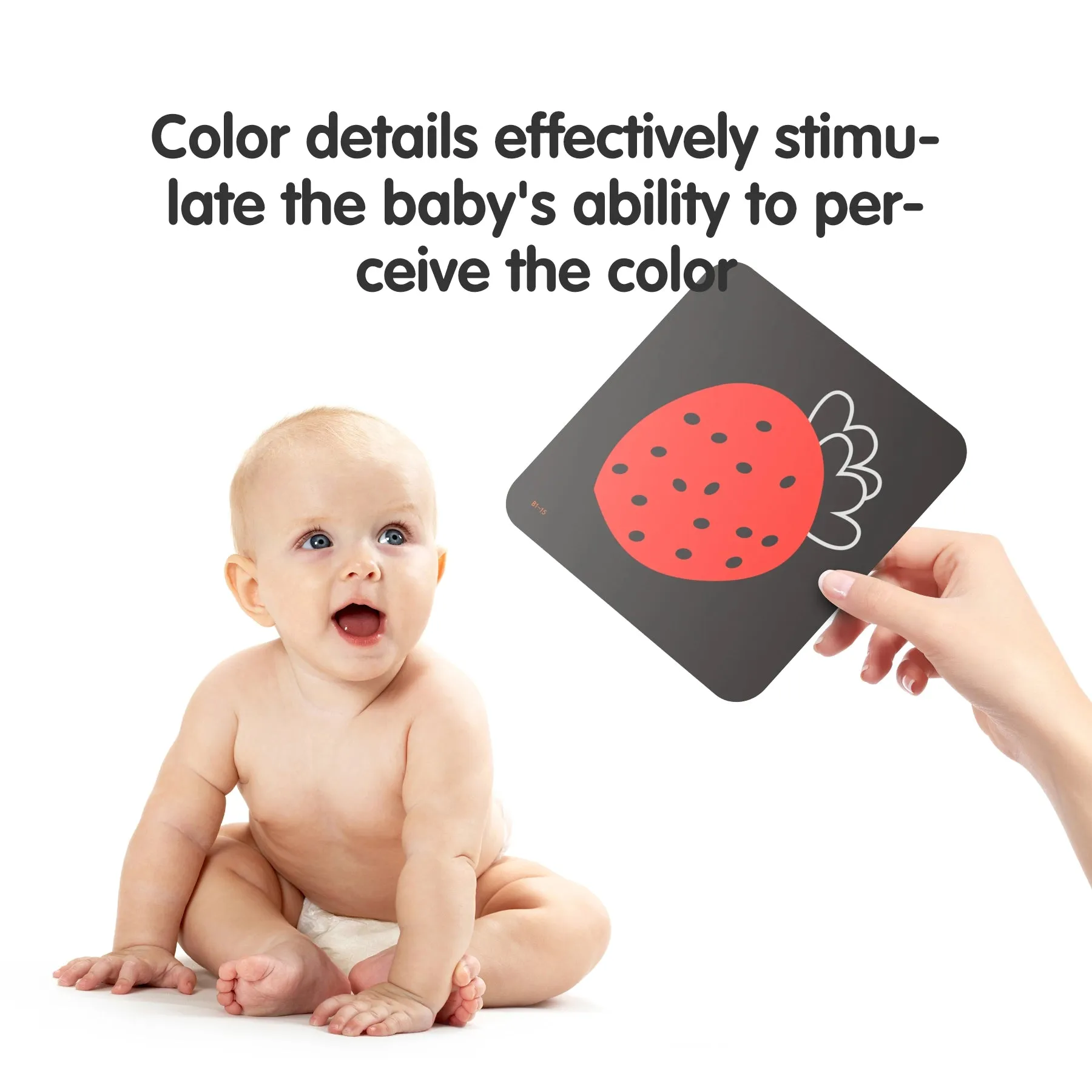 Black white flash cards (80pcs), high contrast visual stimulation toy alphabet shapes color food, learning card for newborn 0 Month 