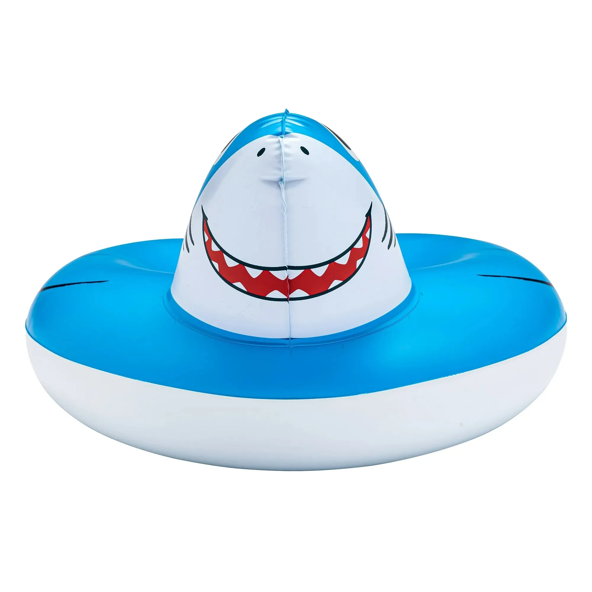 Bluescape Blue Shark Split Inflatable Swim Ring Pool Float for Kids, Ages 3 to 6, Unisex