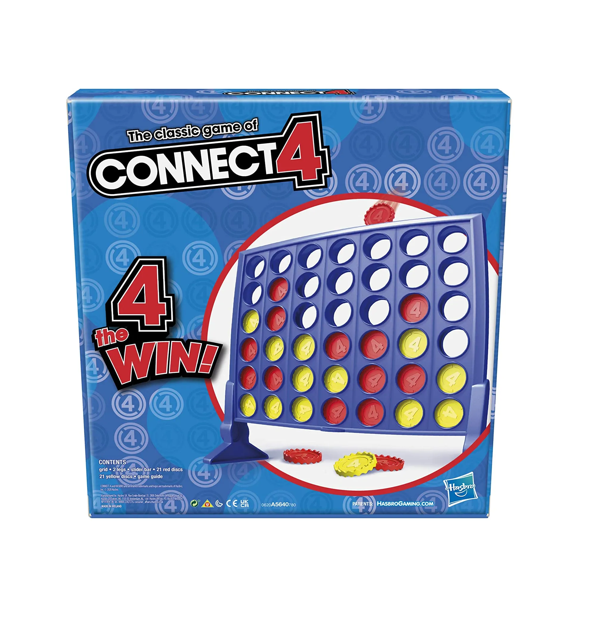 Connect 4 Classic Grid 4 in a Row Game Strategy Board Games for Kids 2 Player for Family and Kids Ages 6 and Up