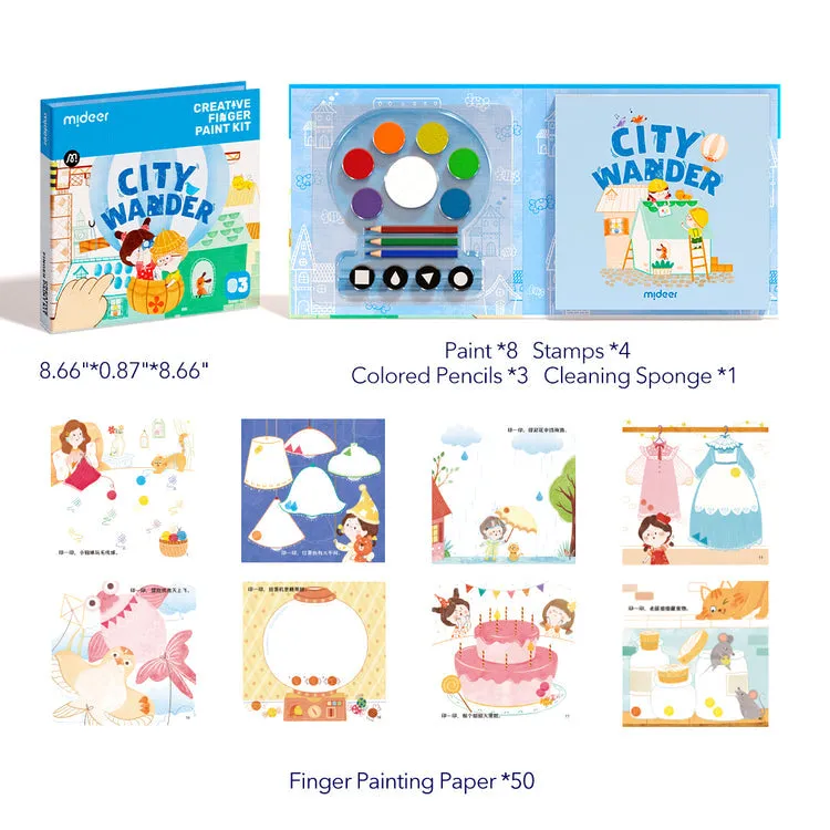 Creative Finger Paint Kit: City Wander