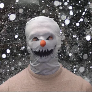 Demon Snowman Scary Halloween Face Mask