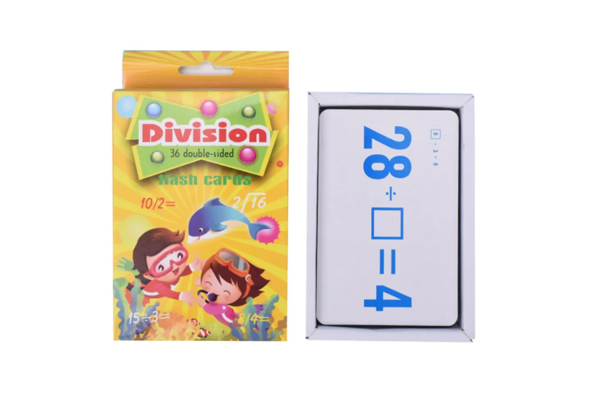 Division Math Flash Cards