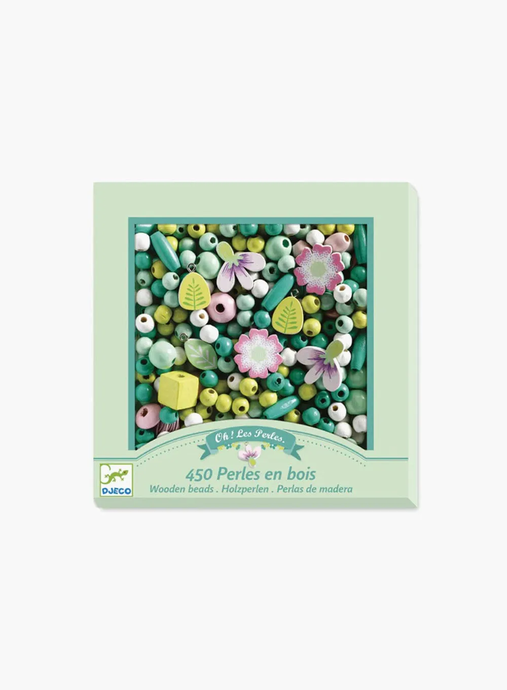 Djeco Wooden Bead Set: Flowers