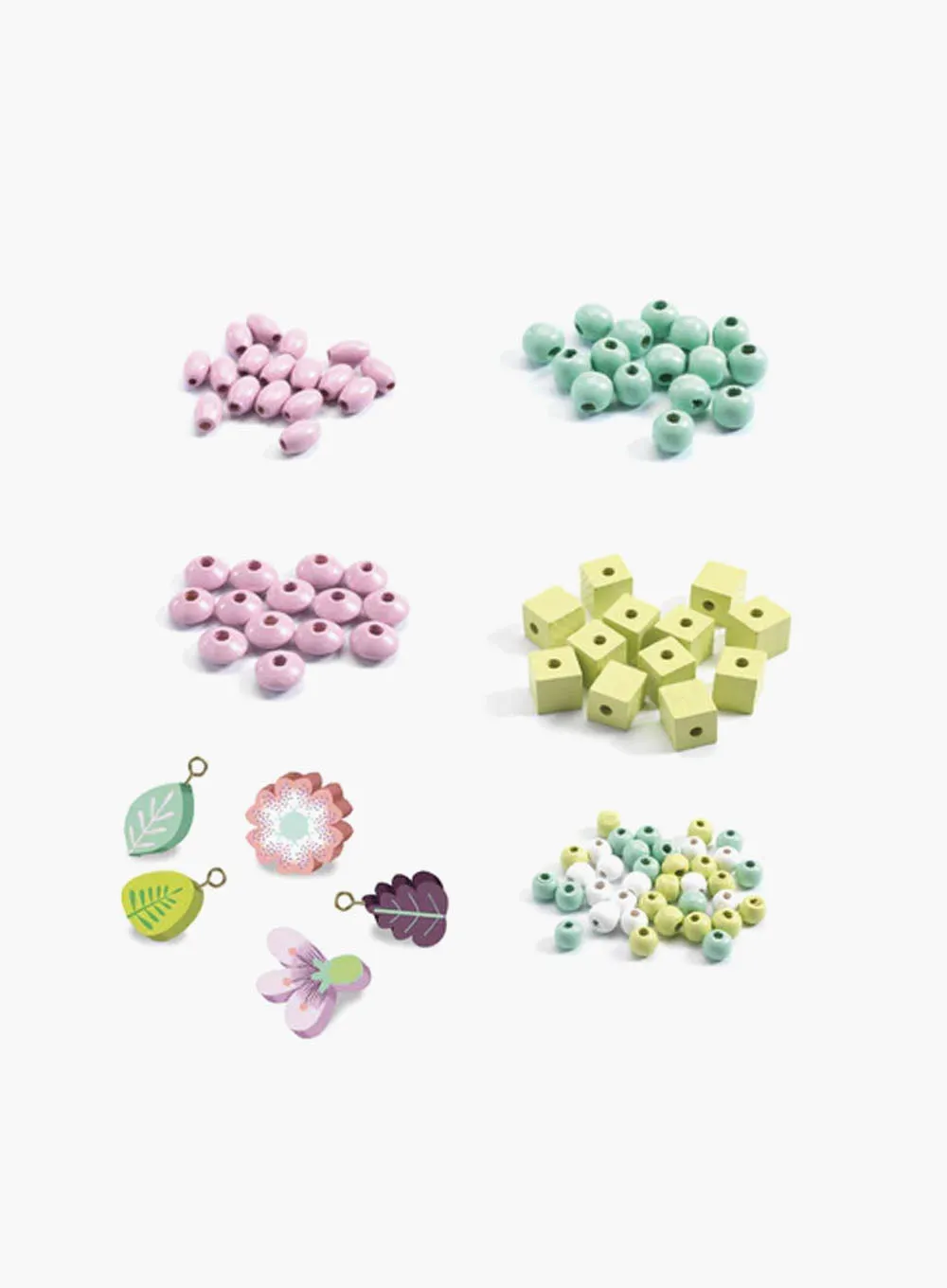 Djeco Wooden Bead Set: Flowers