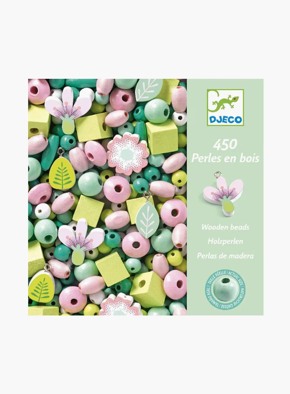Djeco Wooden Bead Set: Flowers