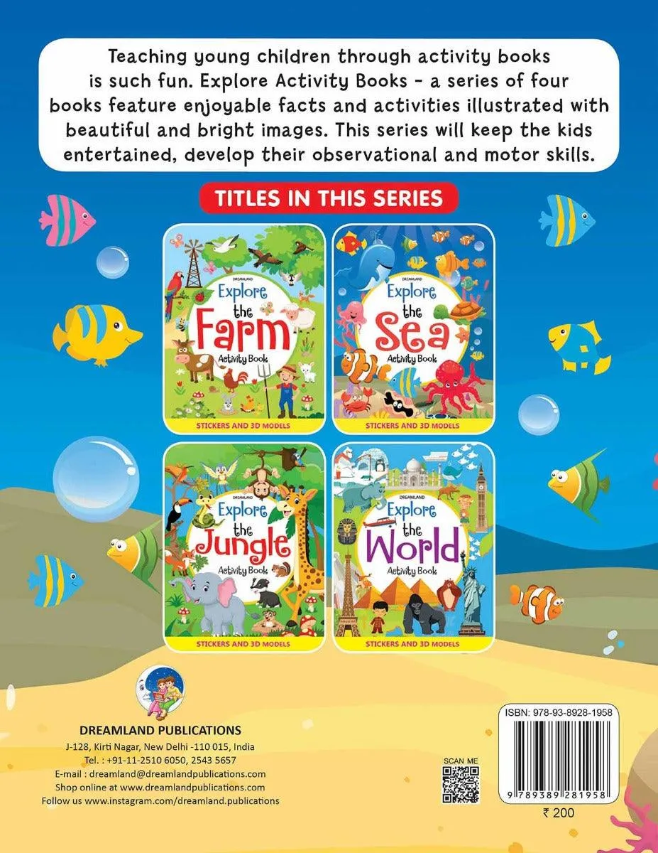 Dreamland Explore the Sea Activity Book with Stickers and 3D Models - An Interactive & Activity Book For Kids (English)