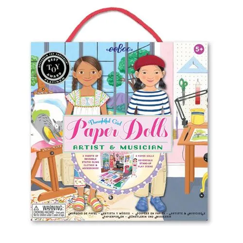 eeBoo Musician & Artist Paper Doll Set