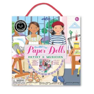 eeBoo Musician & Artist Paper Doll Set