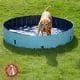 Elizabeth 63" Dog Kid Swimming Pool - Foldable Pet Kiddie Bathtub Pool Hard Plastic for Dogs Cats and Kids Blue