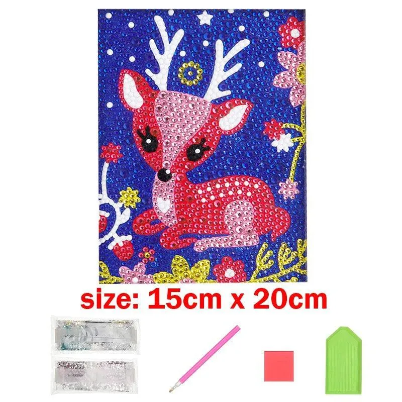 Enchanting Animal Diamond Painting Kit: Sparkling Arts & Crafts for Kids