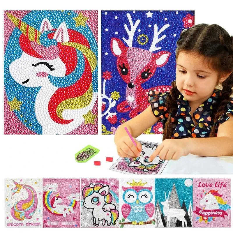 Enchanting Animal Diamond Painting Kit: Sparkling Arts & Crafts for Kids