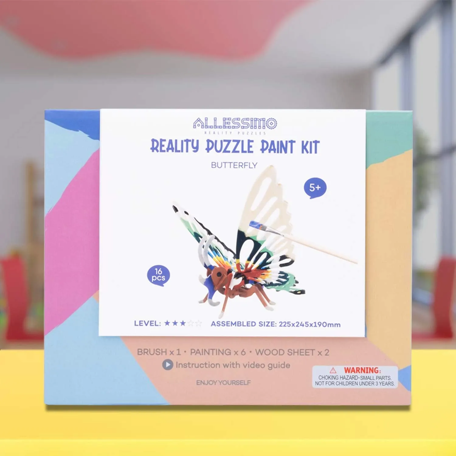 FlutterCraft 3D DIY Butterfly Puzzle: Create, Assemble, and Enjoy a Vibrant Art Experience!