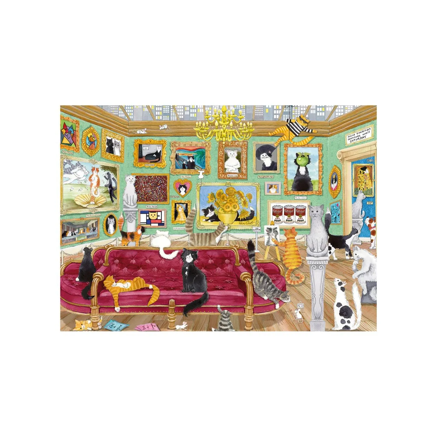 Gibson Games Night at The Meowseum 1000 Piece Puzzle