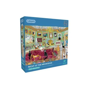 Gibson Games Night at The Meowseum 1000 Piece Puzzle
