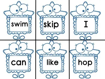 High Frequency Words and initial sounds.  Star Words Level 2