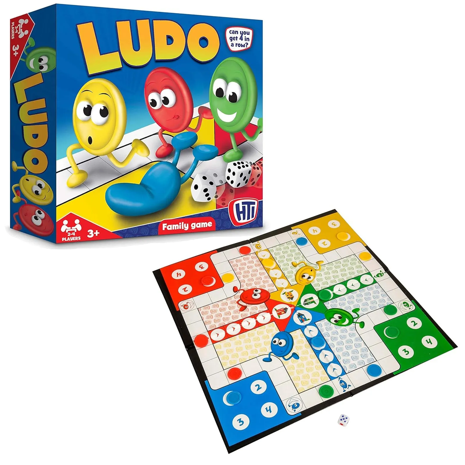 HTI Toys Traditional Games Ludo Family Board Game Set