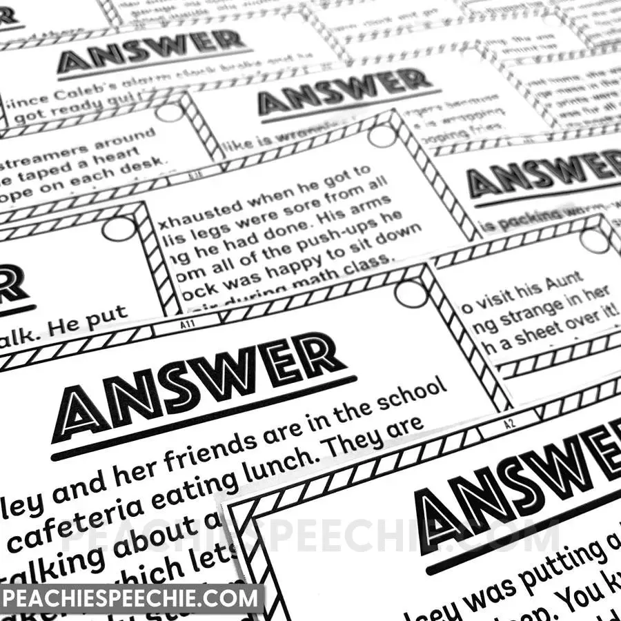 Inferencing Paragraphs Card Deck