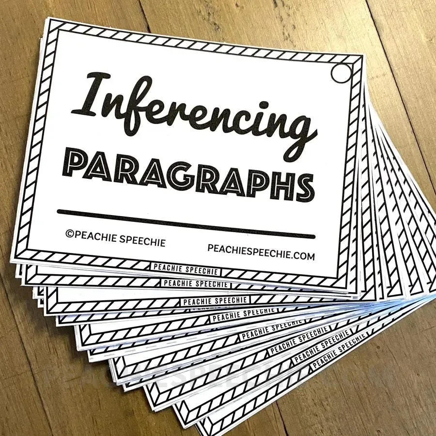 Inferencing Paragraphs Card Deck