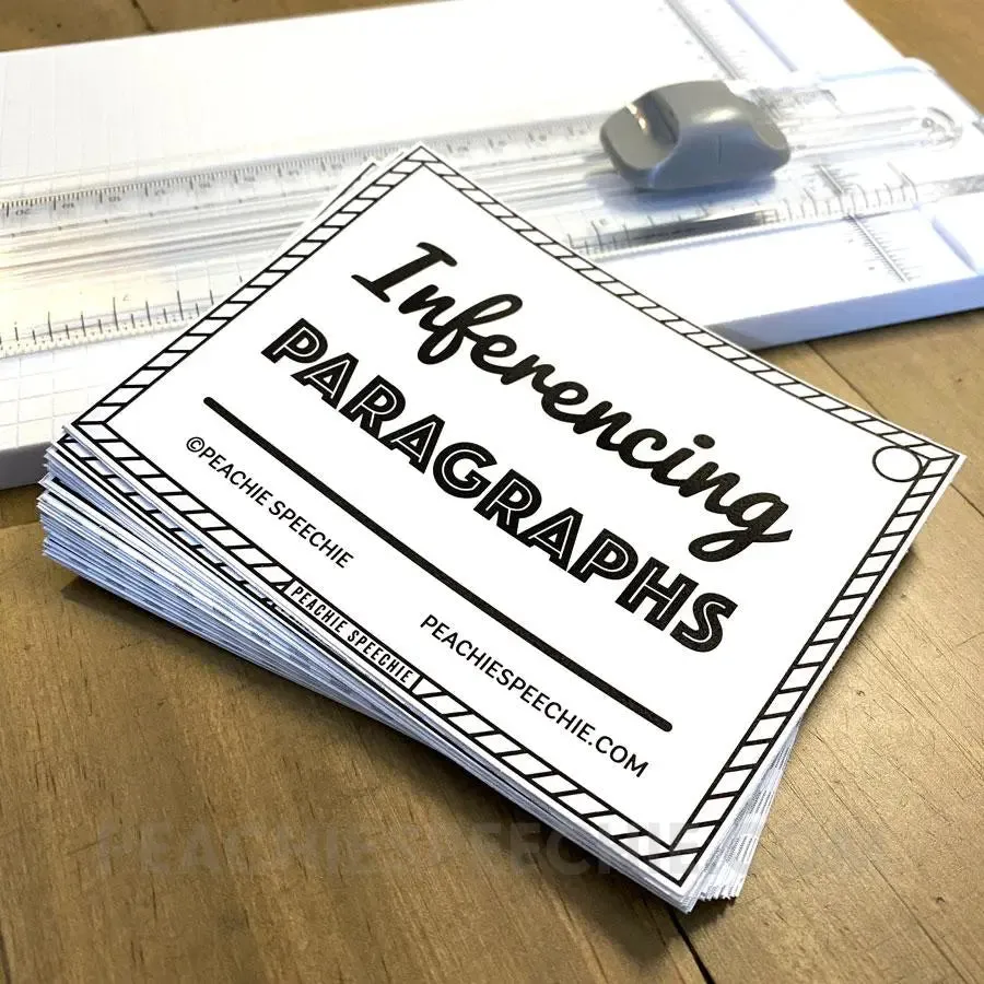 Inferencing Paragraphs Card Deck