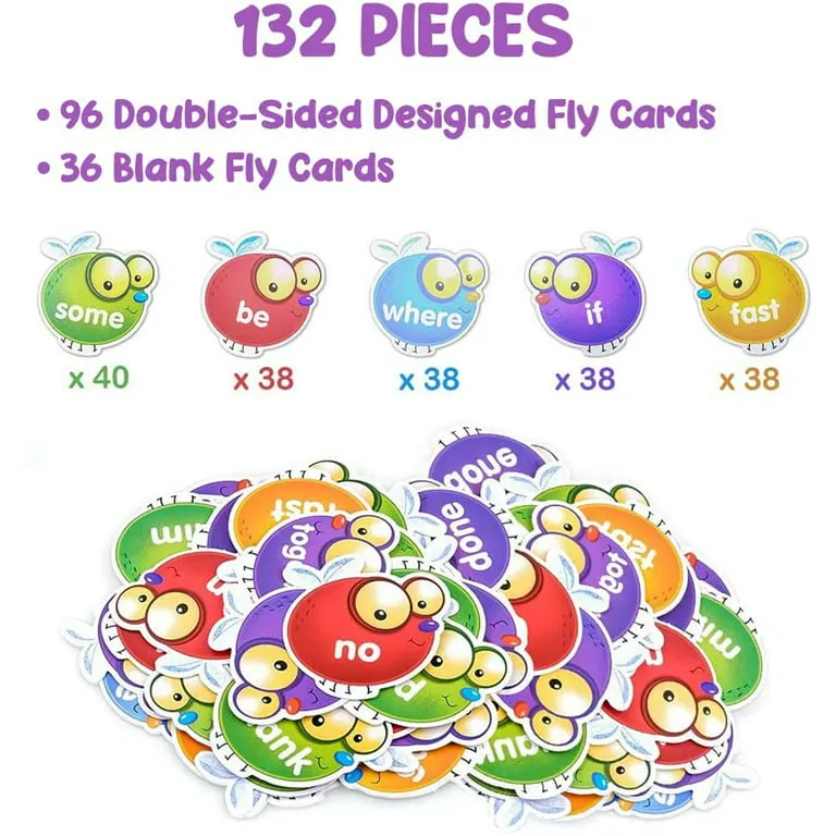 Junipel Hours of Fun Time Learning with Sight Words Swat Game Set for Kids