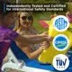 Lavinya Triple Lane Slip, Splash and Slide (Newest Model) for Outdoor Water Slide Party Waterslide with 3 Boogie Boards 16' Foot 3 Sliding Racing Lanes with Sprinklers Durable PVC Construction