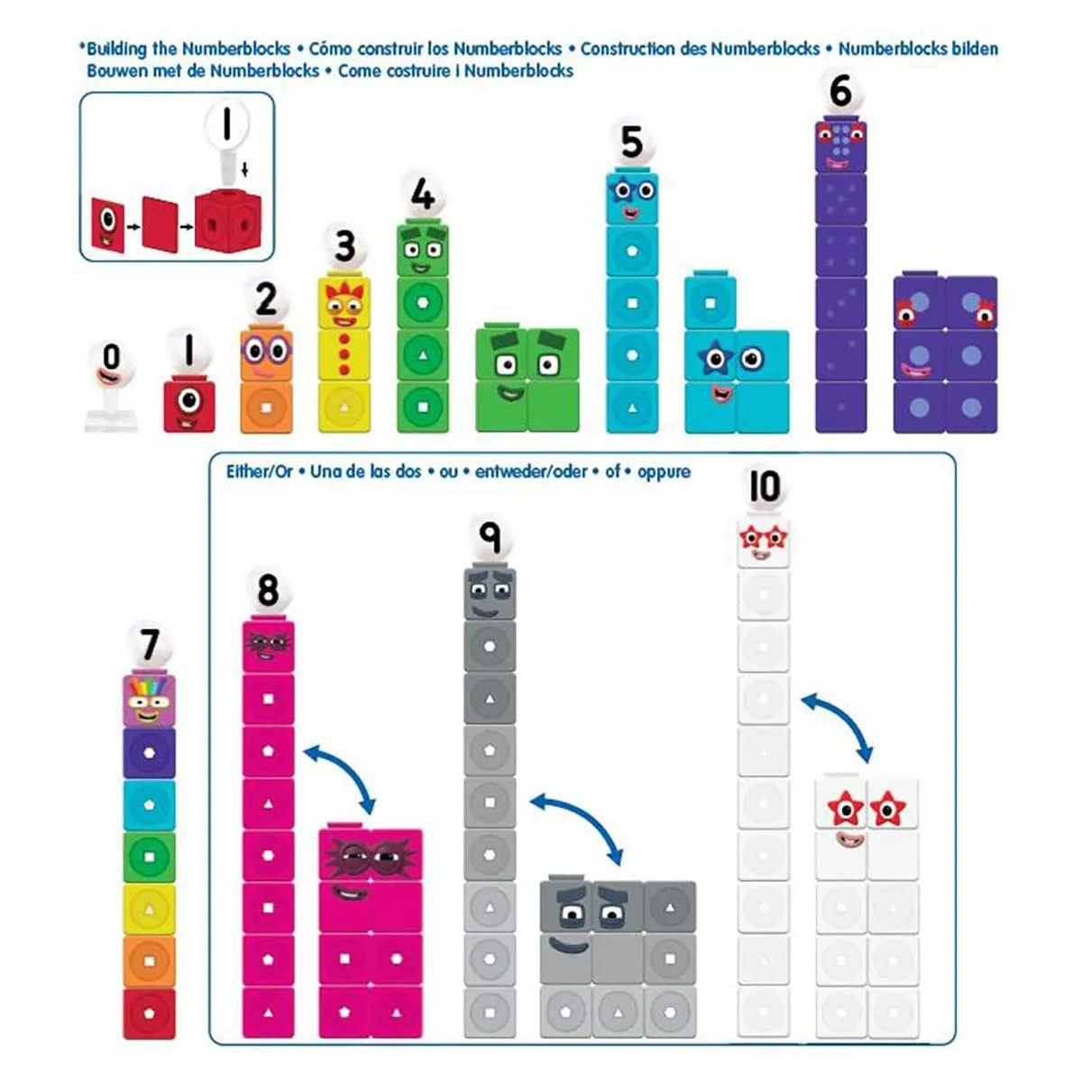 Learning Resources MathLink Cubes Numberblocks 1-10 Activity Set