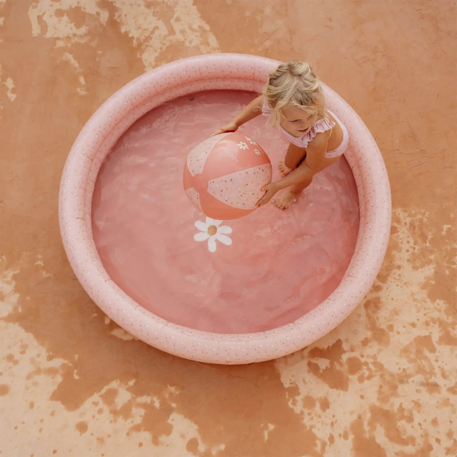 Little Dutch Childrens Inflatable Paddling Pool 150cm (Little Pink Flowers)