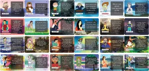 NewEights Bible Emotions Fun Facts Learning Cards (3 Set x 12 Cards) - Church Stocking Stuffers Gifts for Church Members, Adults, Teens, Kids