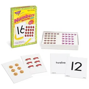 Numbers 0-25 Match Me Cards