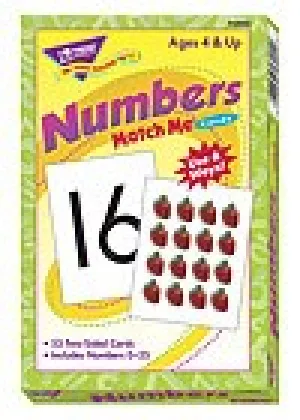 Numbers 0-25 Match Me Cards