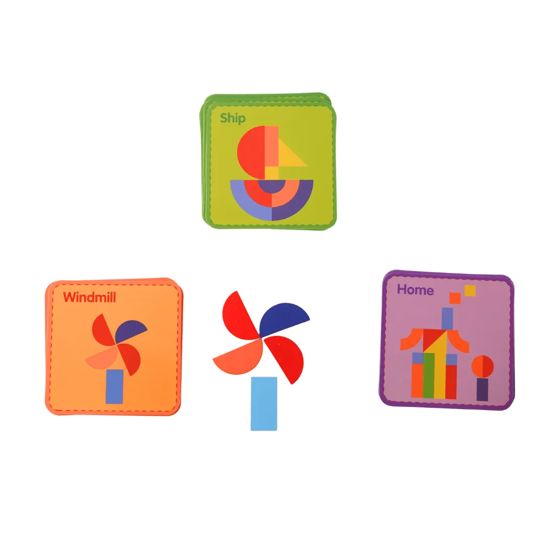 Ohye Montessori Geometric Puzzle, 40 Pieces Tangram Puzzle