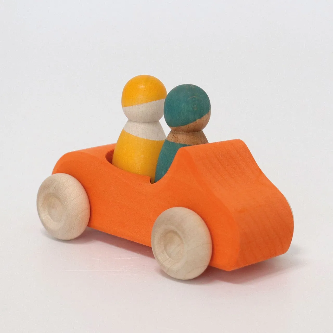 Orange - Large Convertible Toy Car | Wooden Imaginative Play Toys