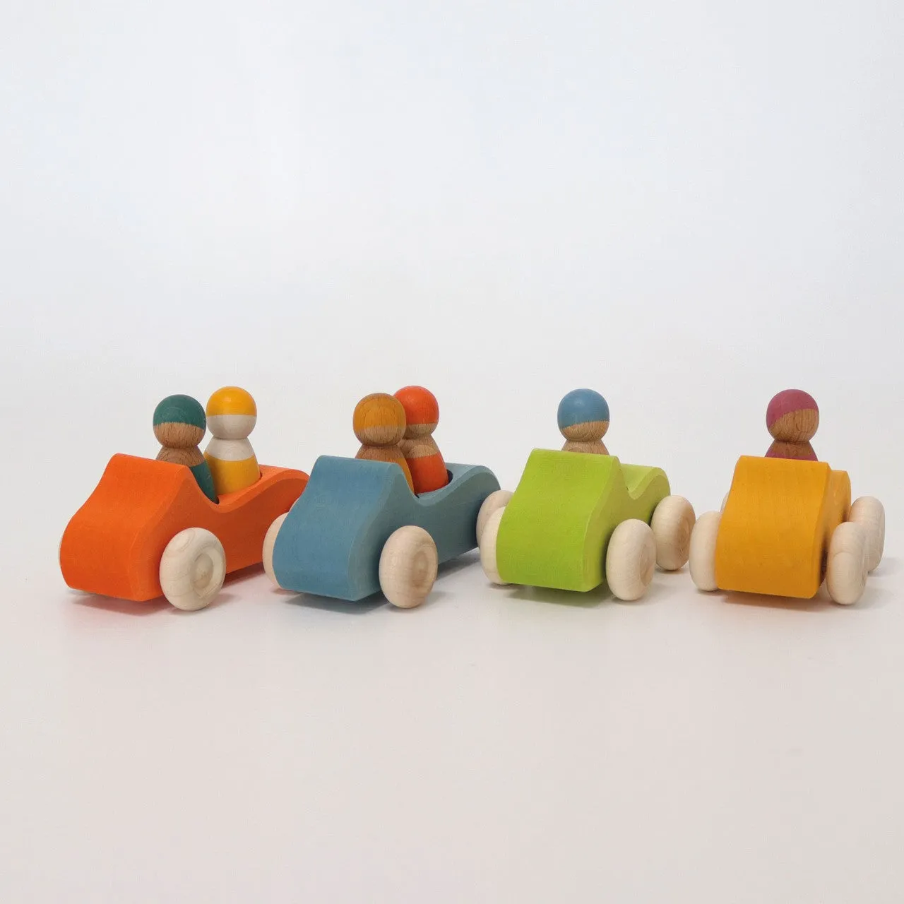 Orange - Large Convertible Toy Car | Wooden Imaginative Play Toys