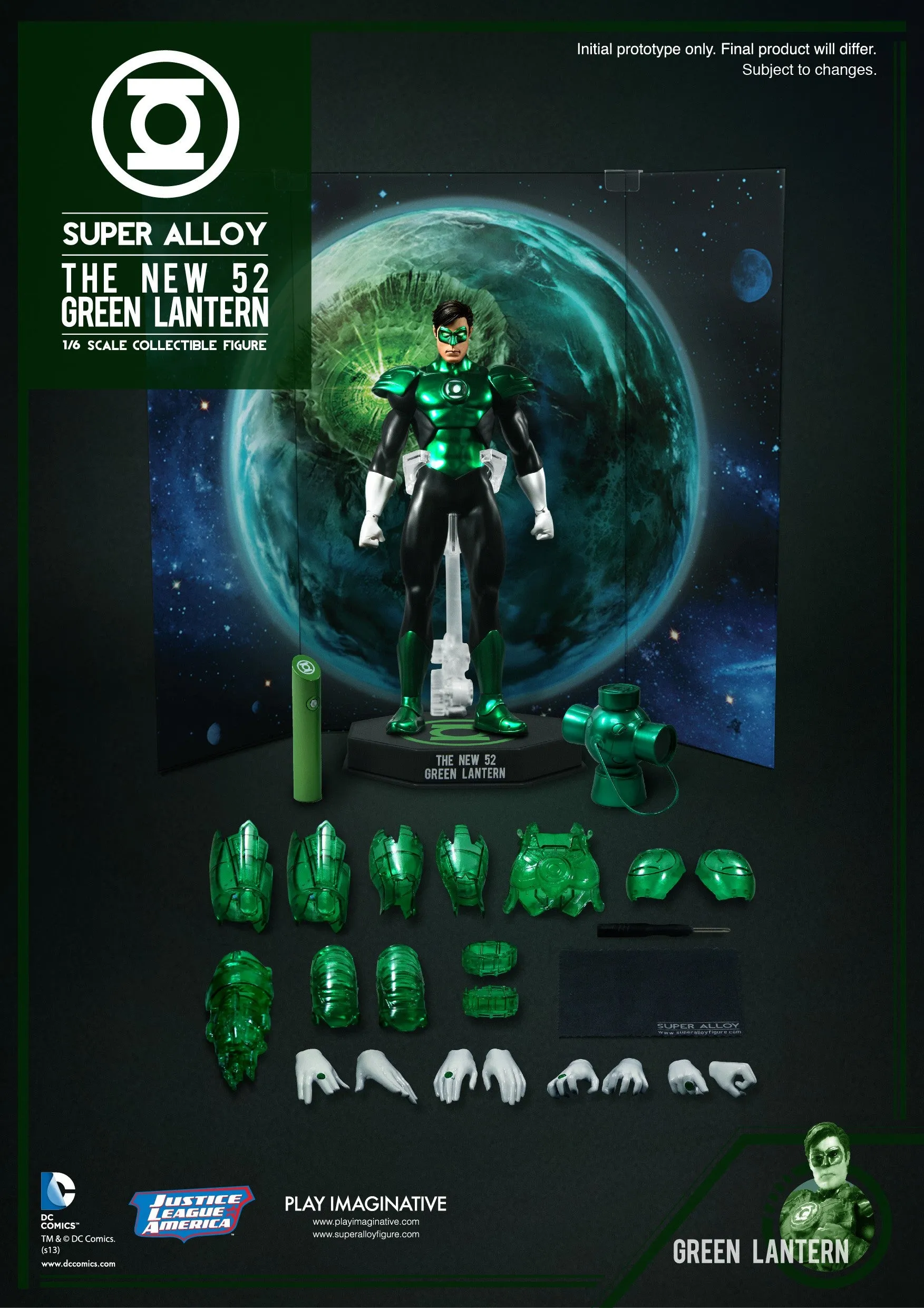 P.I. - Super Alloy - 1/6th Scale - DC New 52 Green Lantern Diecast Figure