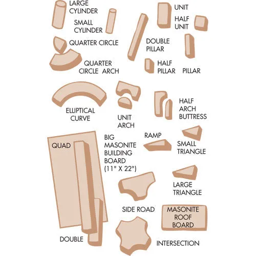 Pillar Unit Block | Individual Wood Unit Blocks