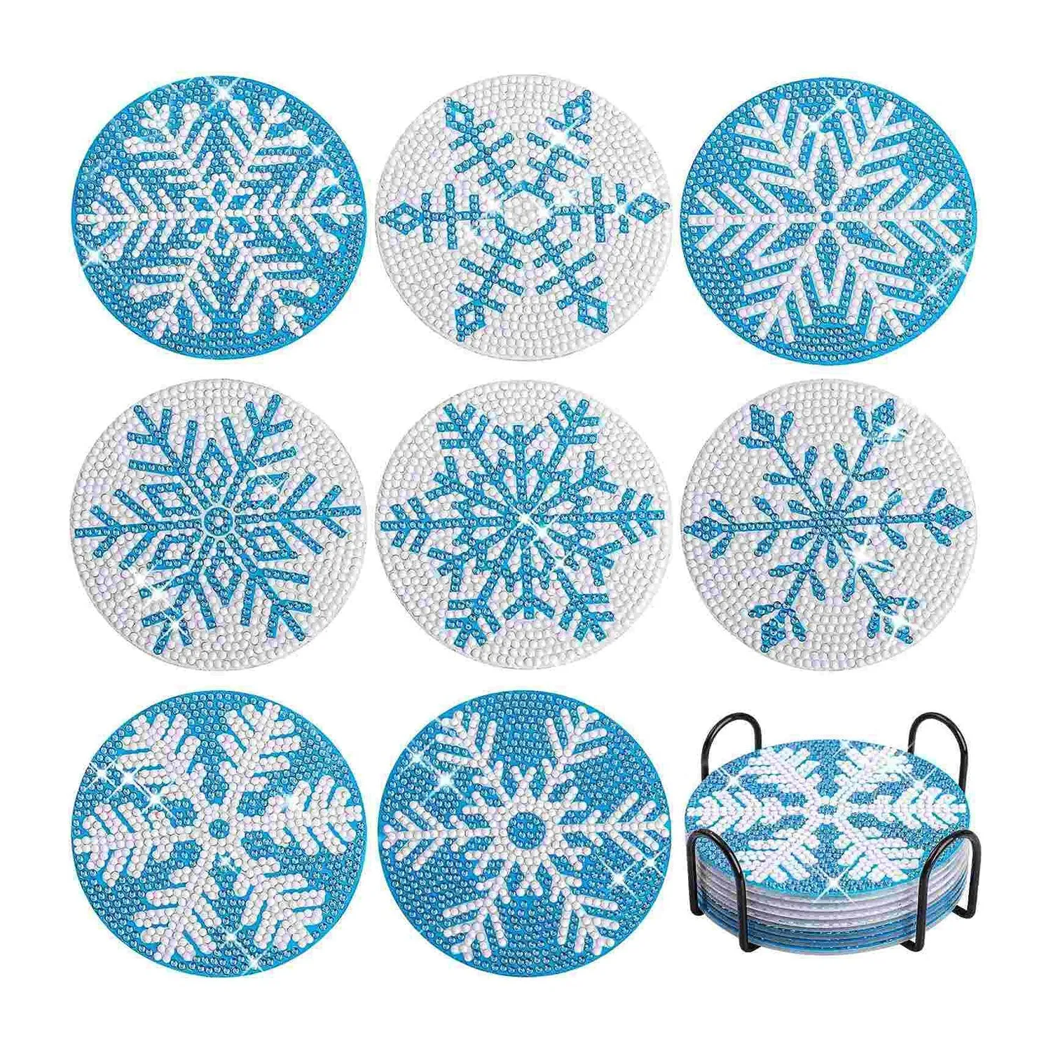 Poppy Crafts Diamond Coaster Kit - Snowflakes