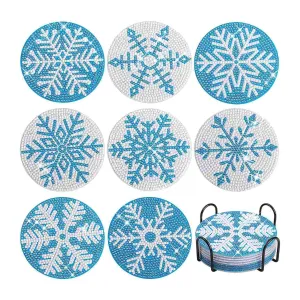 Poppy Crafts Diamond Coaster Kit - Snowflakes
