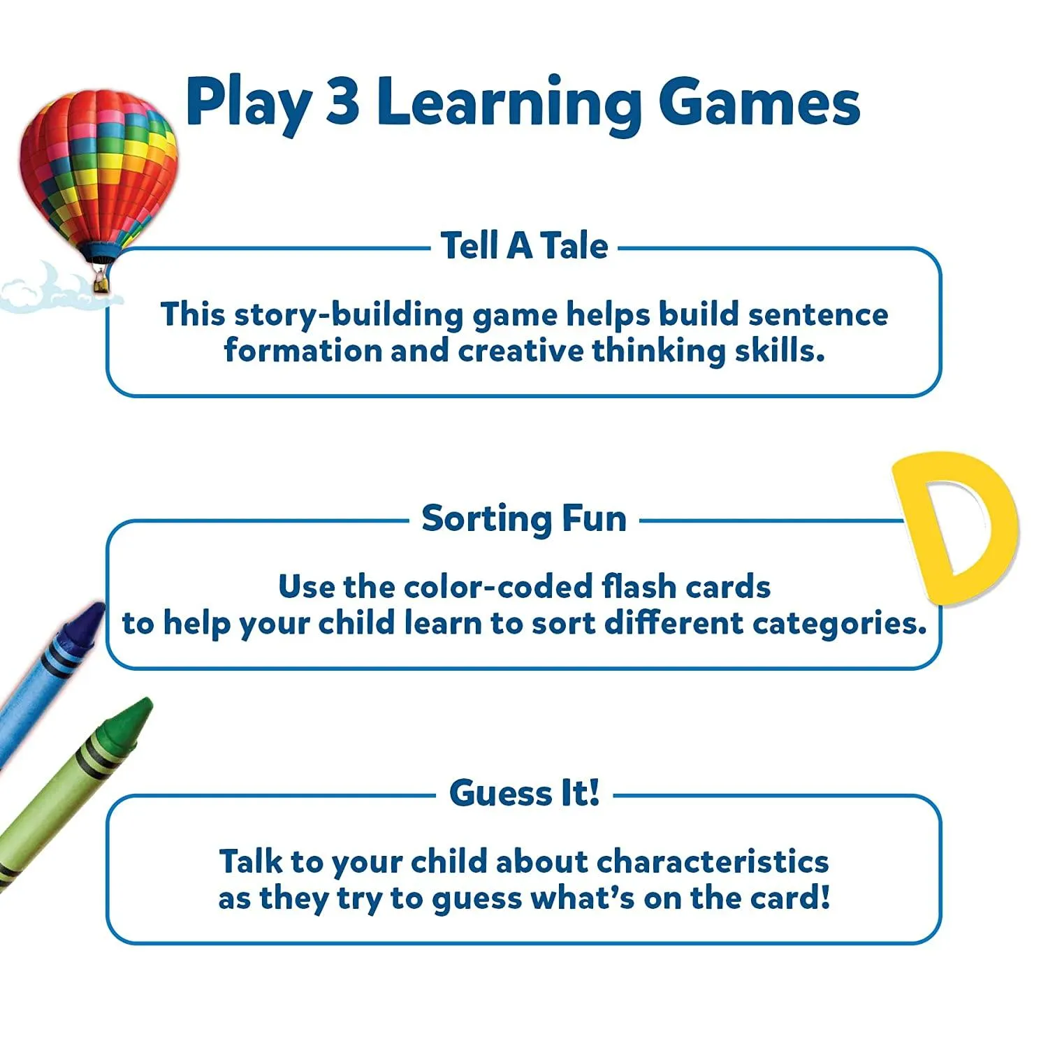 Skillmatics Letters & First 100 Words - 3 in 1 Educational Flash Cards for Ages 2 