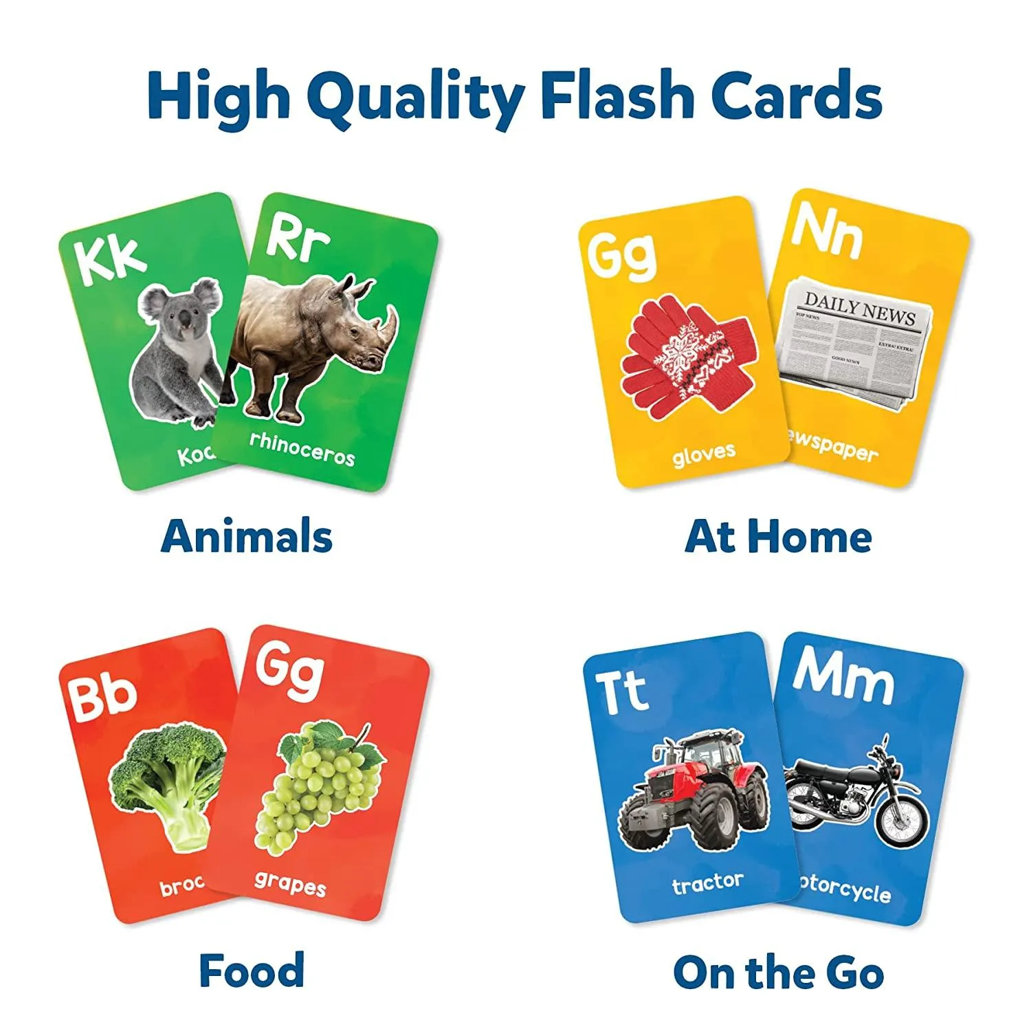 Skillmatics Letters & First 100 Words - 3 in 1 Educational Flash Cards for Ages 2 