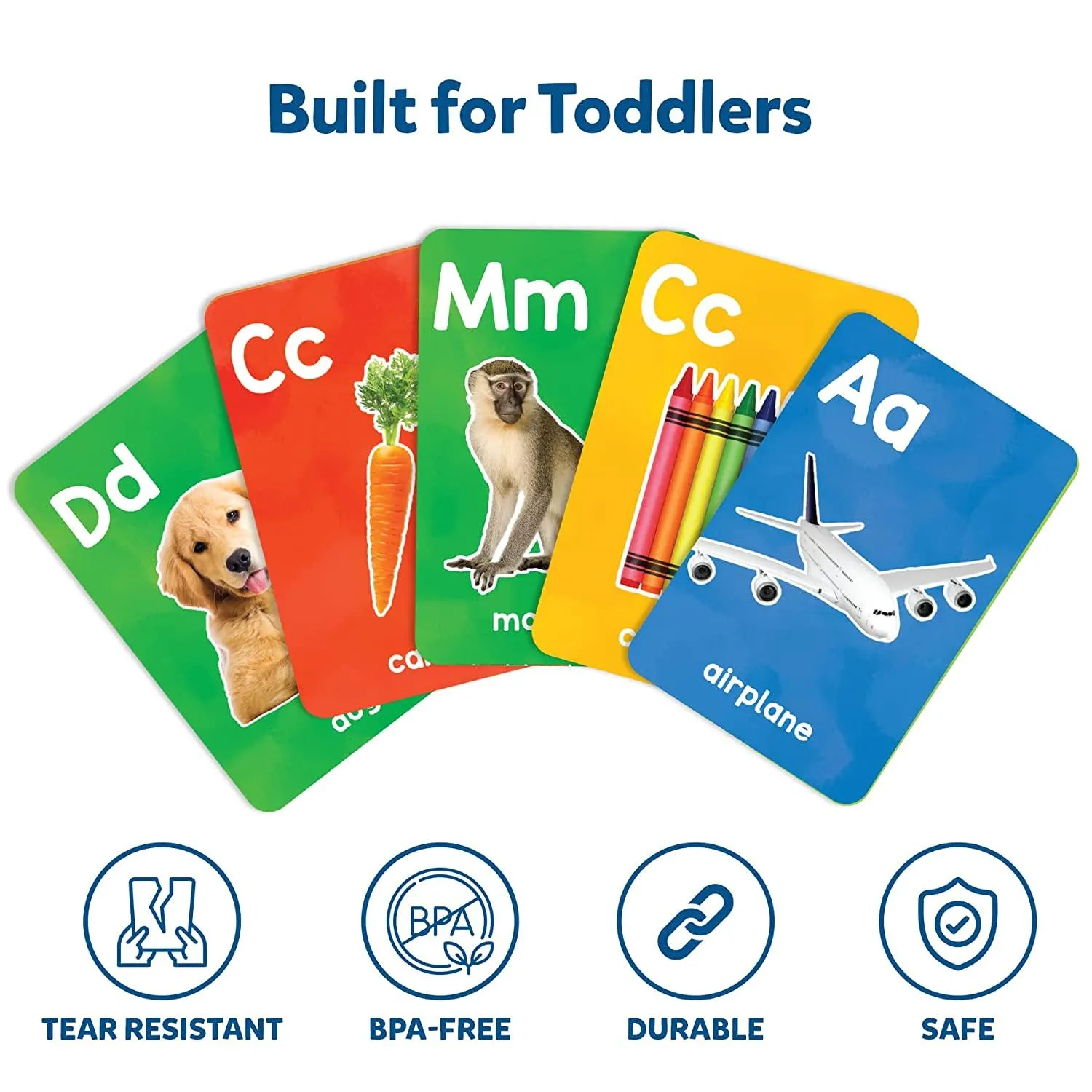 Skillmatics Letters & First 100 Words - 3 in 1 Educational Flash Cards for Ages 2 