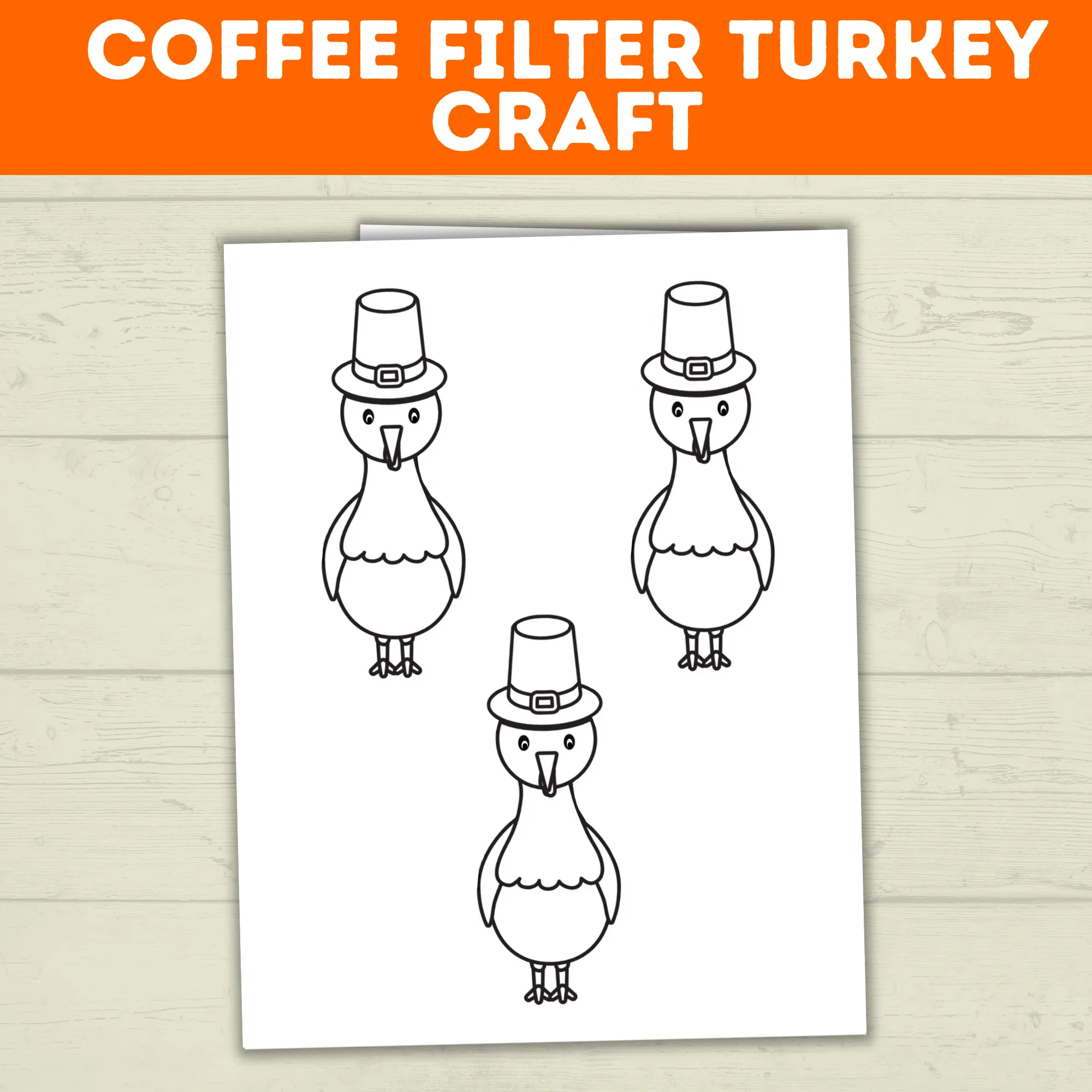 Turkey Craft Template | Thanksgiving Craft | Kids Craft | Turkey Template | Thankful Craft | Preschool Craft | Coffee Filter Craft |