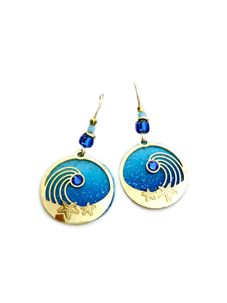 Wave & Starfish Dangles by Adajio